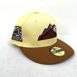 New Era 59Fifty COLORADO ROCKIES ICY BLUE UV 25th Anniversary fitted hat 7 1/4